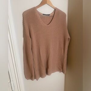 Jenni Kayne Tan organic cotton blend sweater small